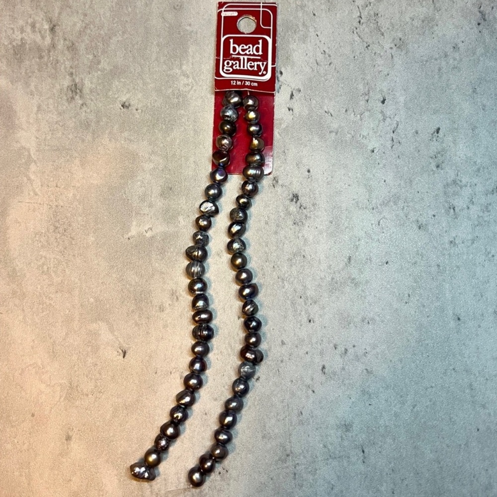 COPY - NWT Gray Potato Pearl Beads